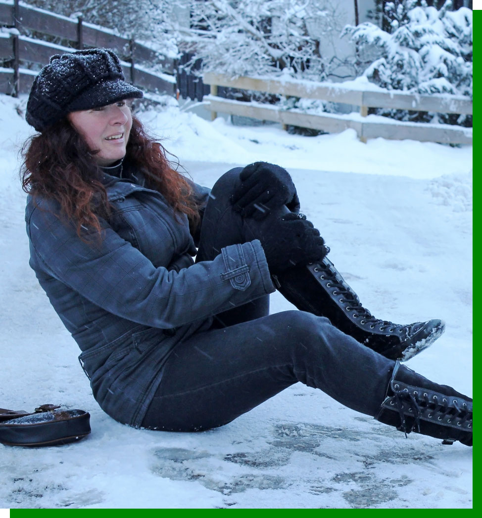 Woman who slipped on ice