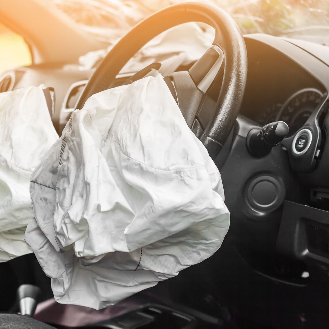 Deployed airbags.