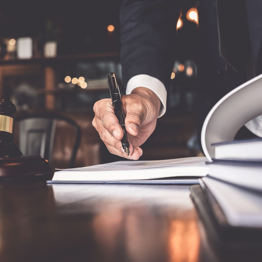 lawyer doing paperwork