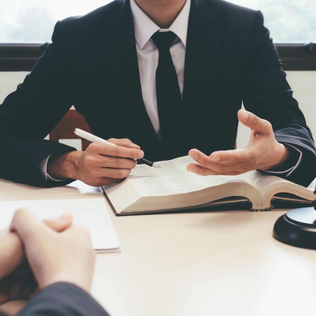 a lawyer negotiating